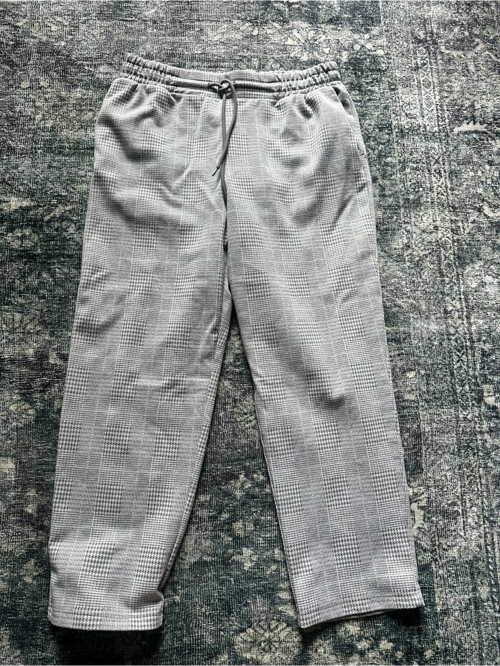 a new day Gray Plaid Drawstring pants
